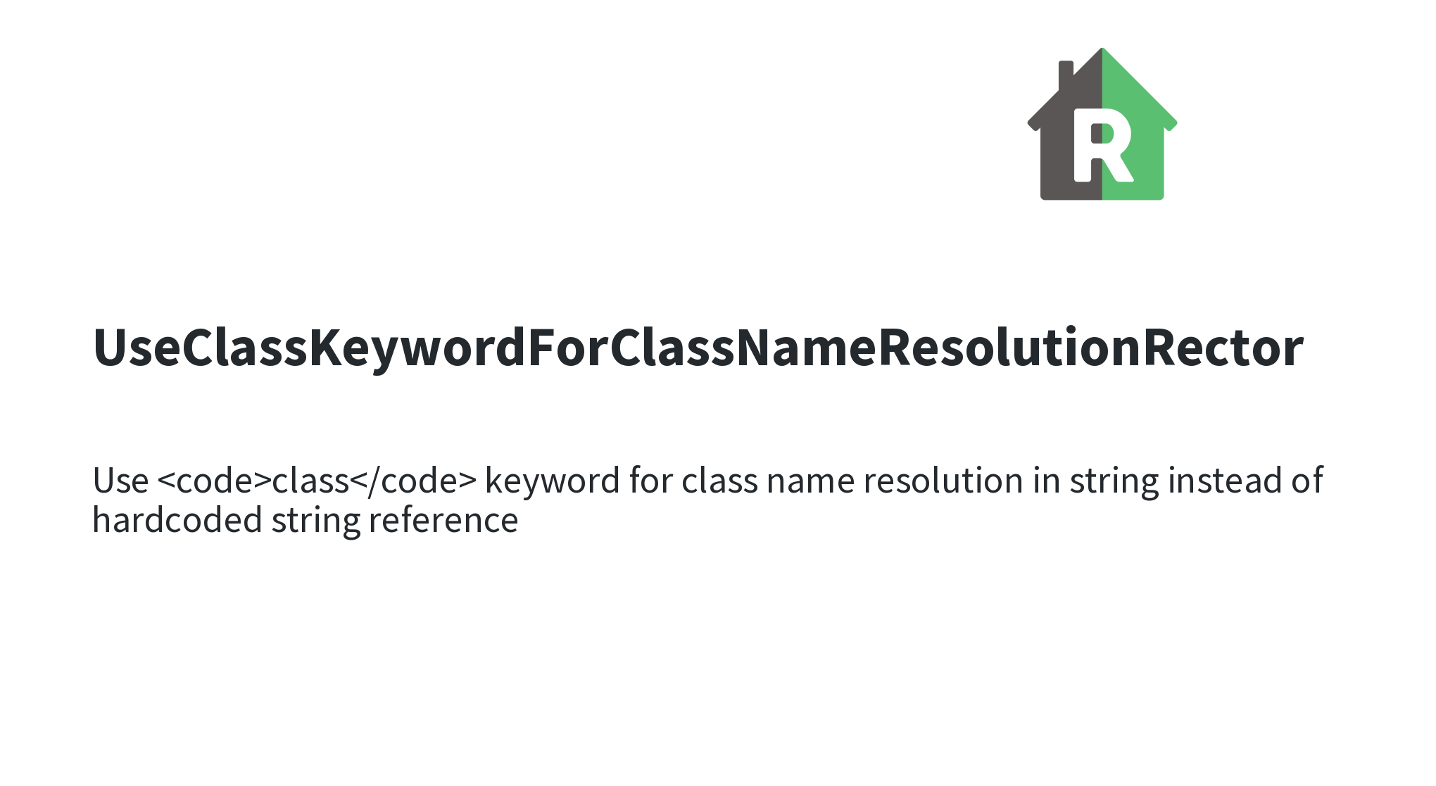 Useclasskeywordforclassnameresolutionrector rector automated way to